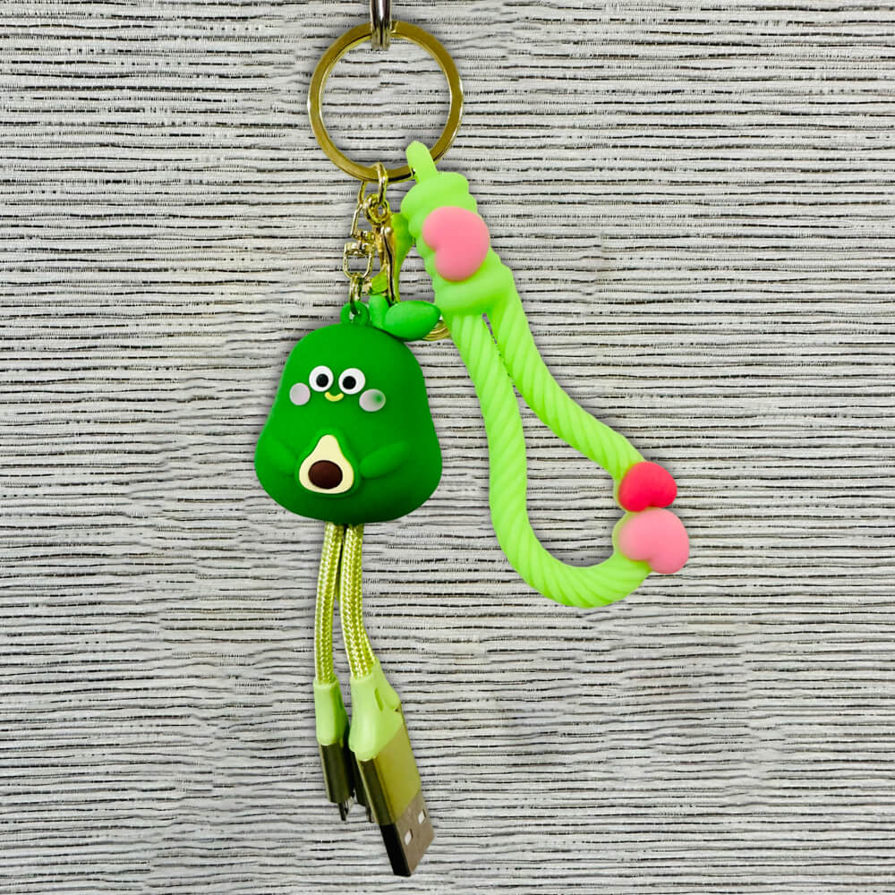 Creative Cute Multi Cable/3 in 1 Charger Key-chain Cable