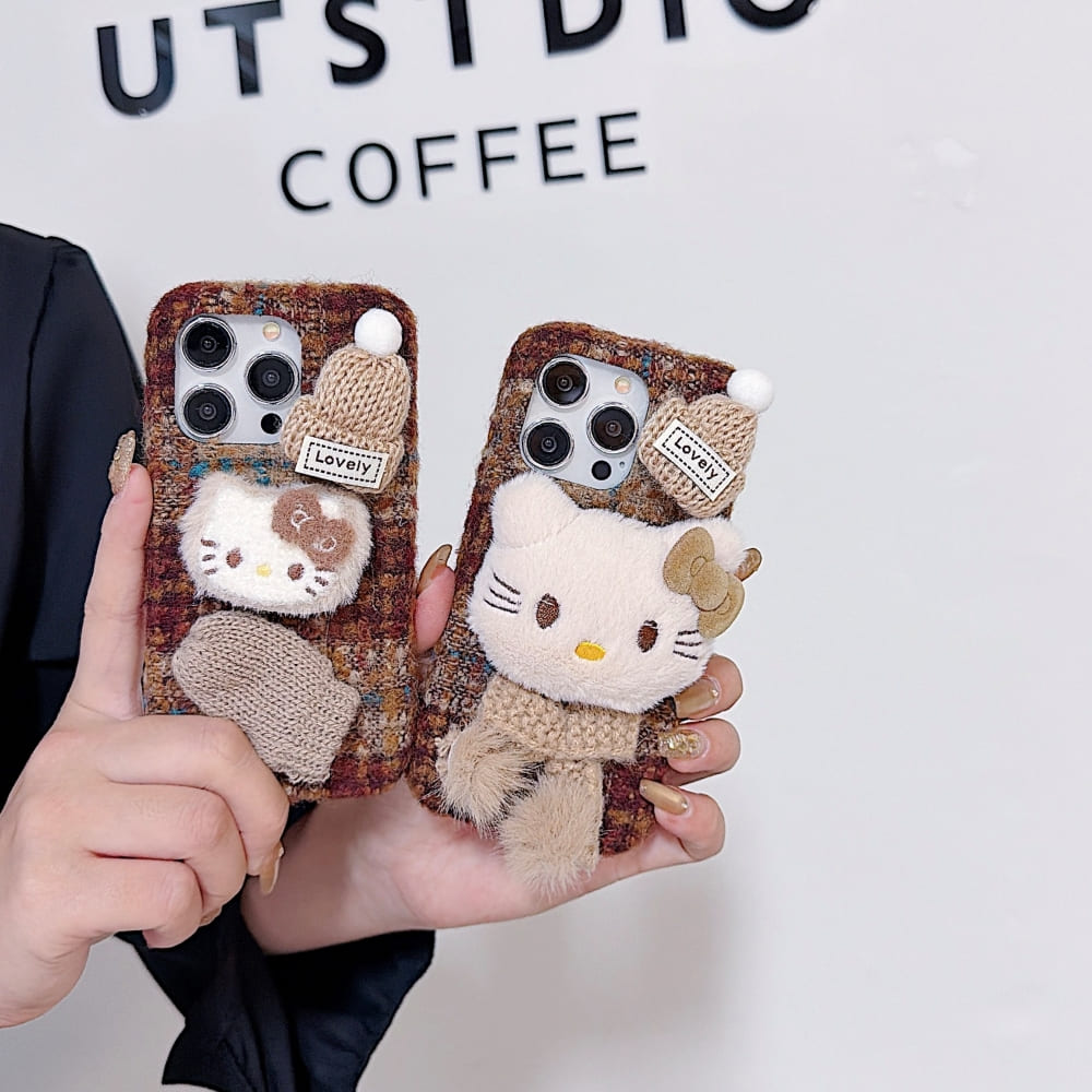 Autumn Cozy Kitty Shell Phone Case