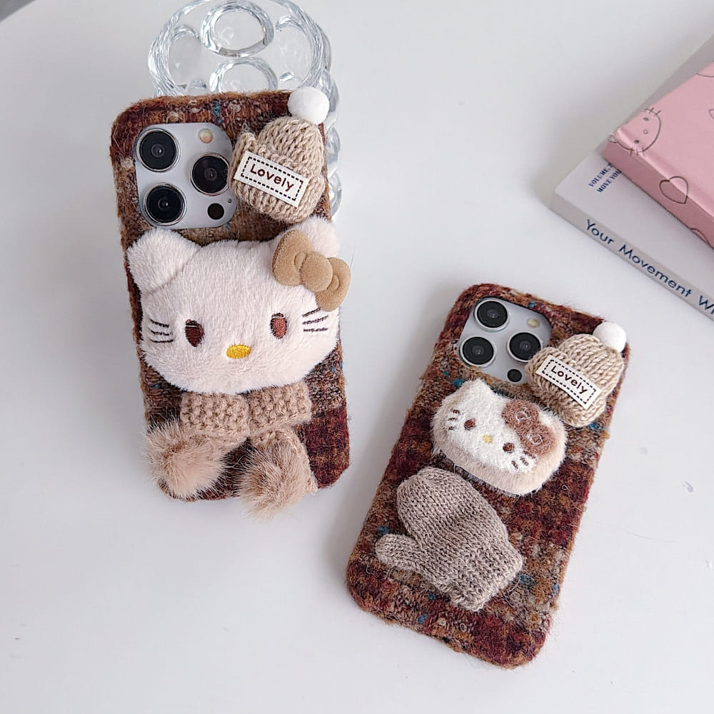 Autumn Cozy Kitty Shell Phone Case
