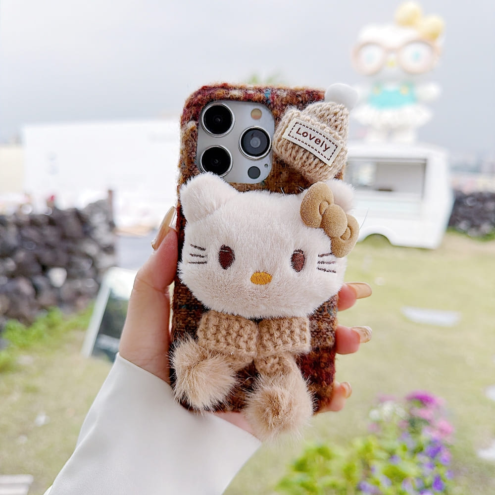 Autumn Cozy Kitty Shell Phone Case