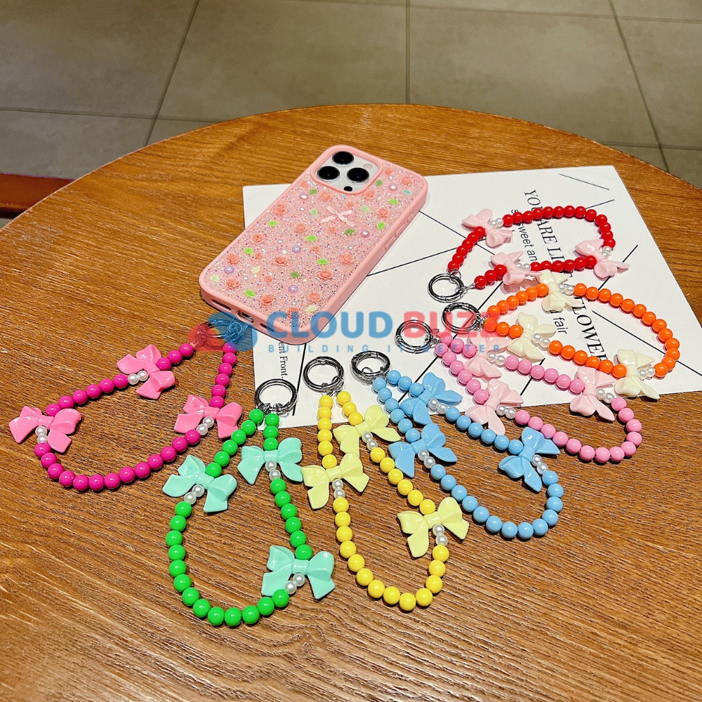 Bow Burst Beaded Phone Charm | Bracelet | Handbag Charm
