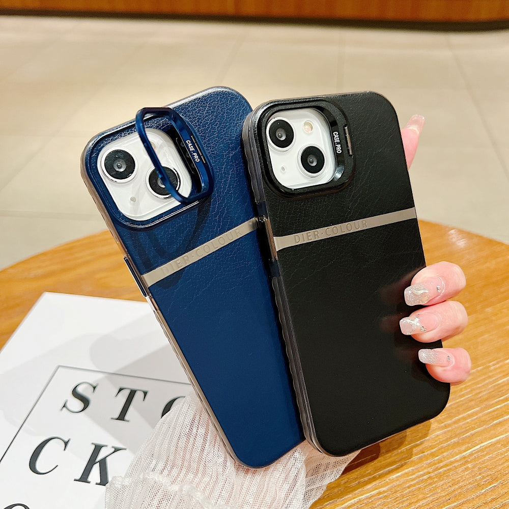 Bracket Kickstand TPU (Soft) | PC (Hard) Phone Case - iPhone 15 Pro