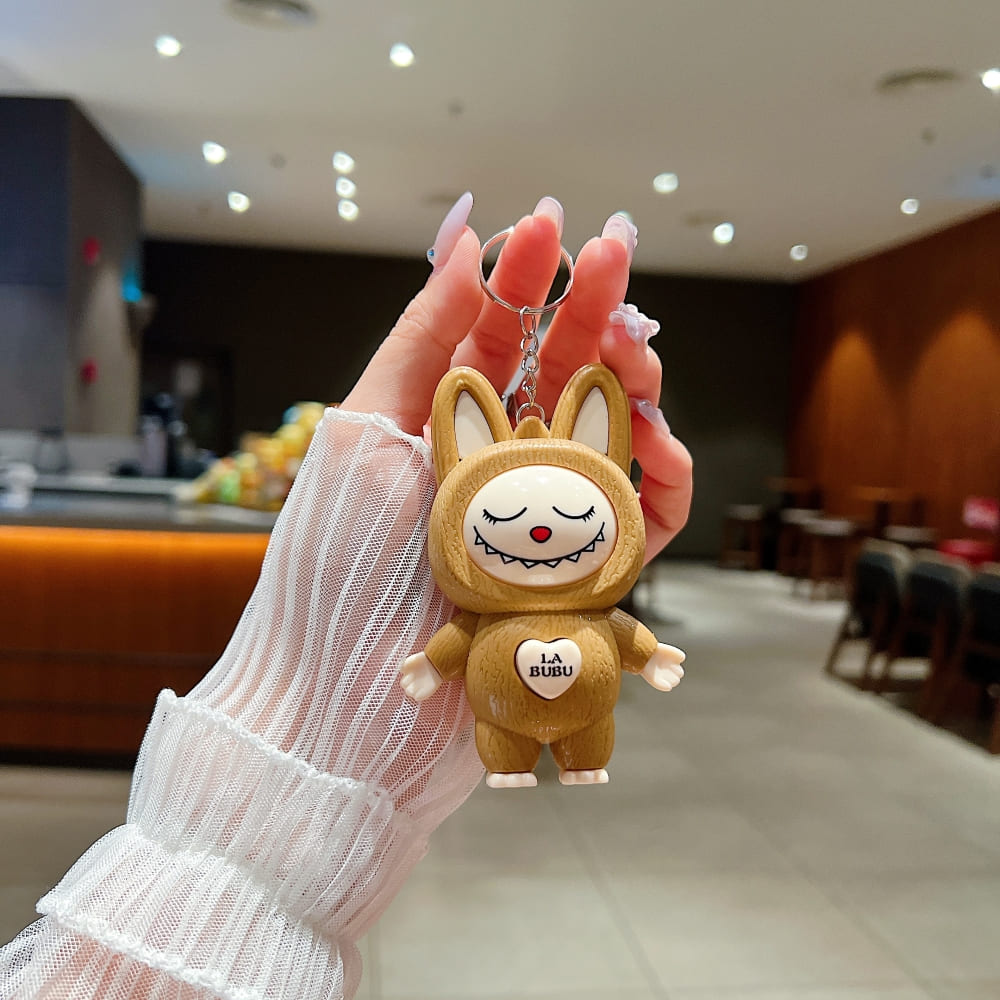 Bunny Mood Changing Labubu Charm Keychain