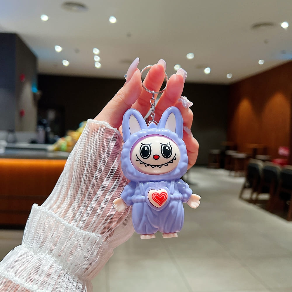 Bunny Mood Changing Labubu Charm Keychain