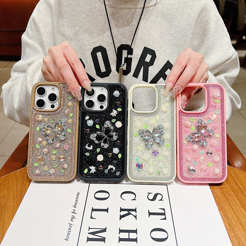 Butterfly Charm Diamond Phone Case