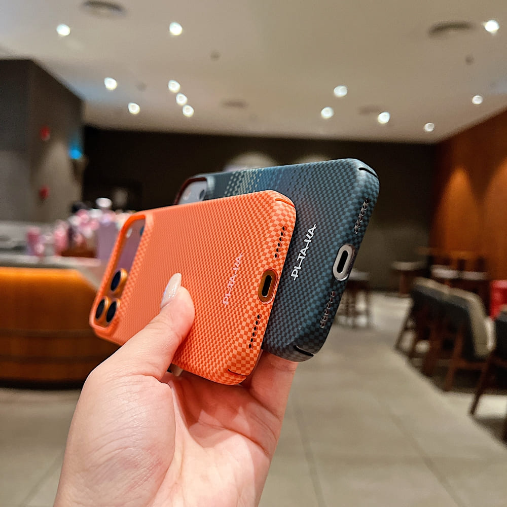 PITAKA Carbon Stealth Grid Phone Case (With Box Packing)