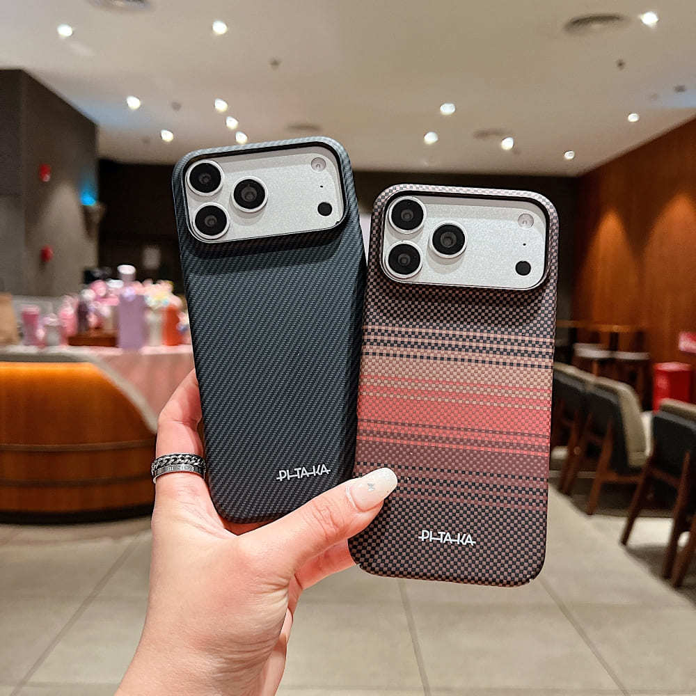 PITAKA Carbon Stealth Grid Phone Case (With Box Packing)