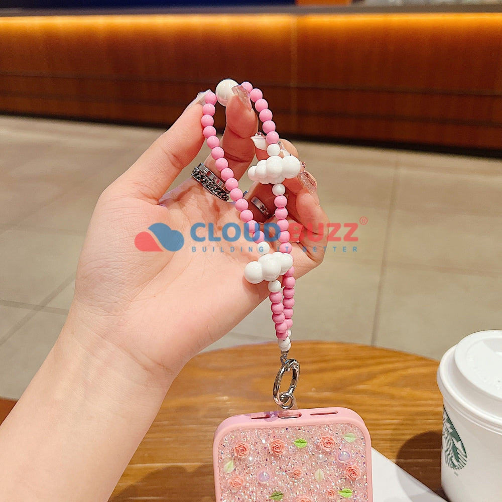Cloud Pattern Hanging String Bead Phone Charm | Handbag Charm | Bracelet