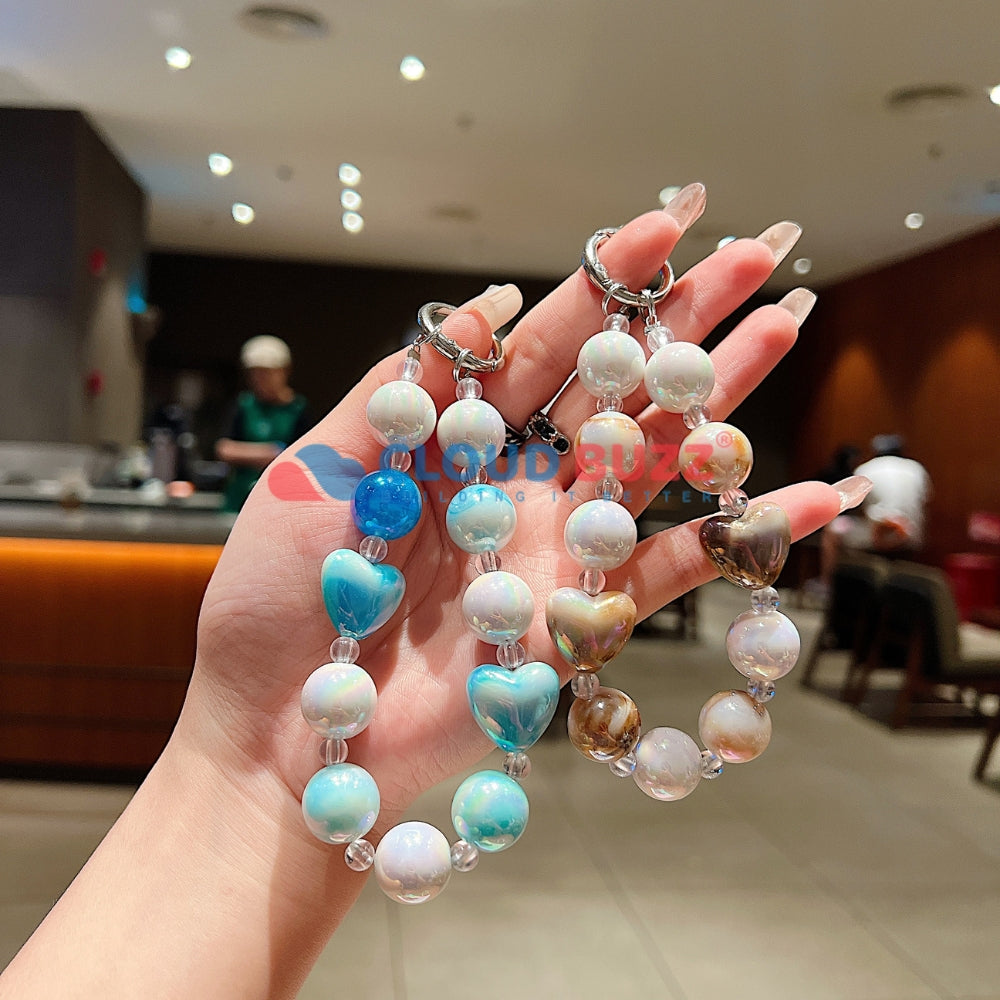 Colorful Love Beaded Acrylic Phone Charm | Bracelet | Handbag Charm
