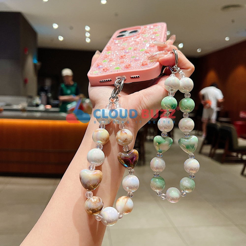 Colorful Love Beaded Acrylic Phone Charm | Bracelet | Handbag Charm