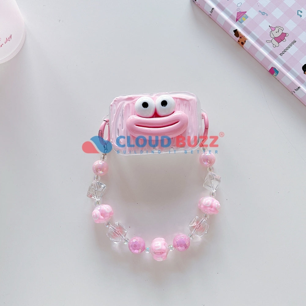 Cute Mini Cartoon Toy Flip Mirror Universal Stand with Crystal Bracelet