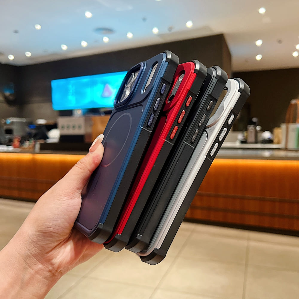 DITAKA Matte MagSafe Rugged Armor Phone Case
