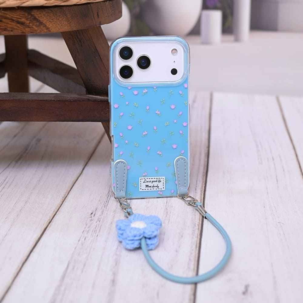 Daisy Charm Lanyard Phone Case