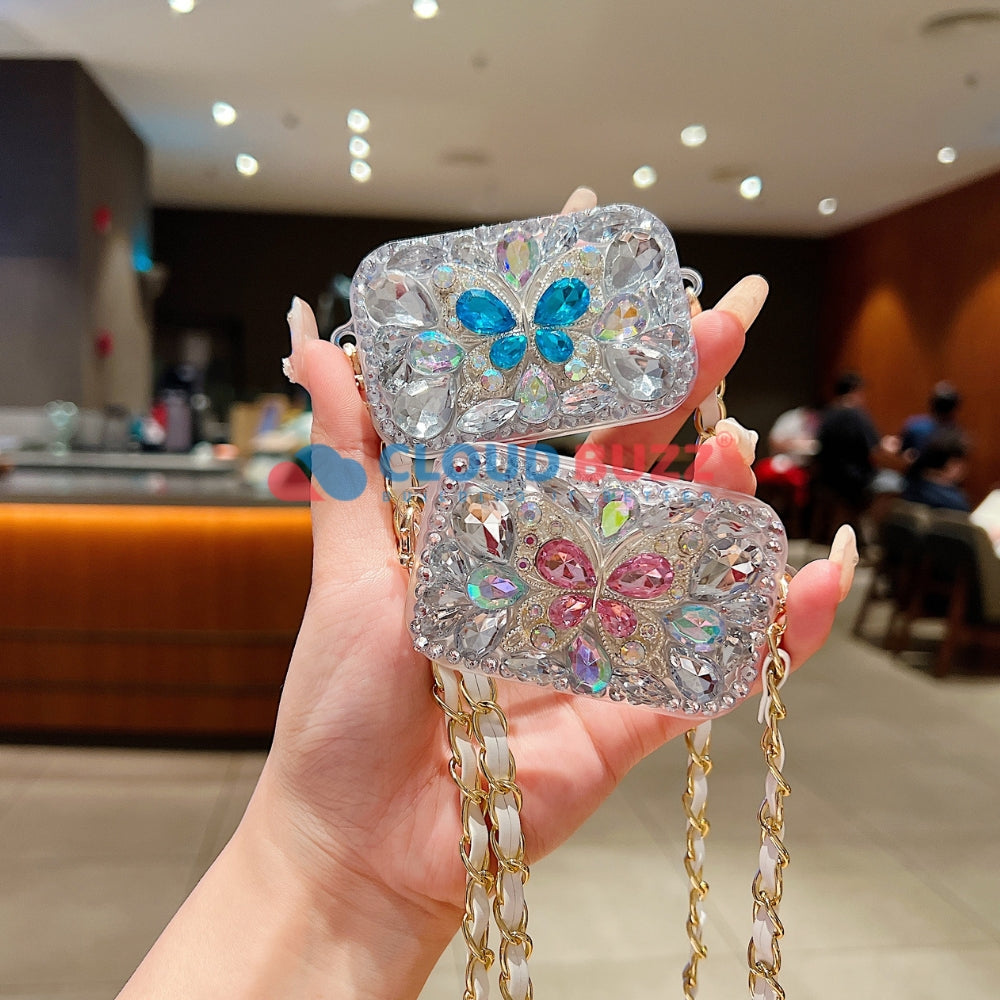 Diamond Butterfly Pattern Universal Stand with Crystal Bracelet