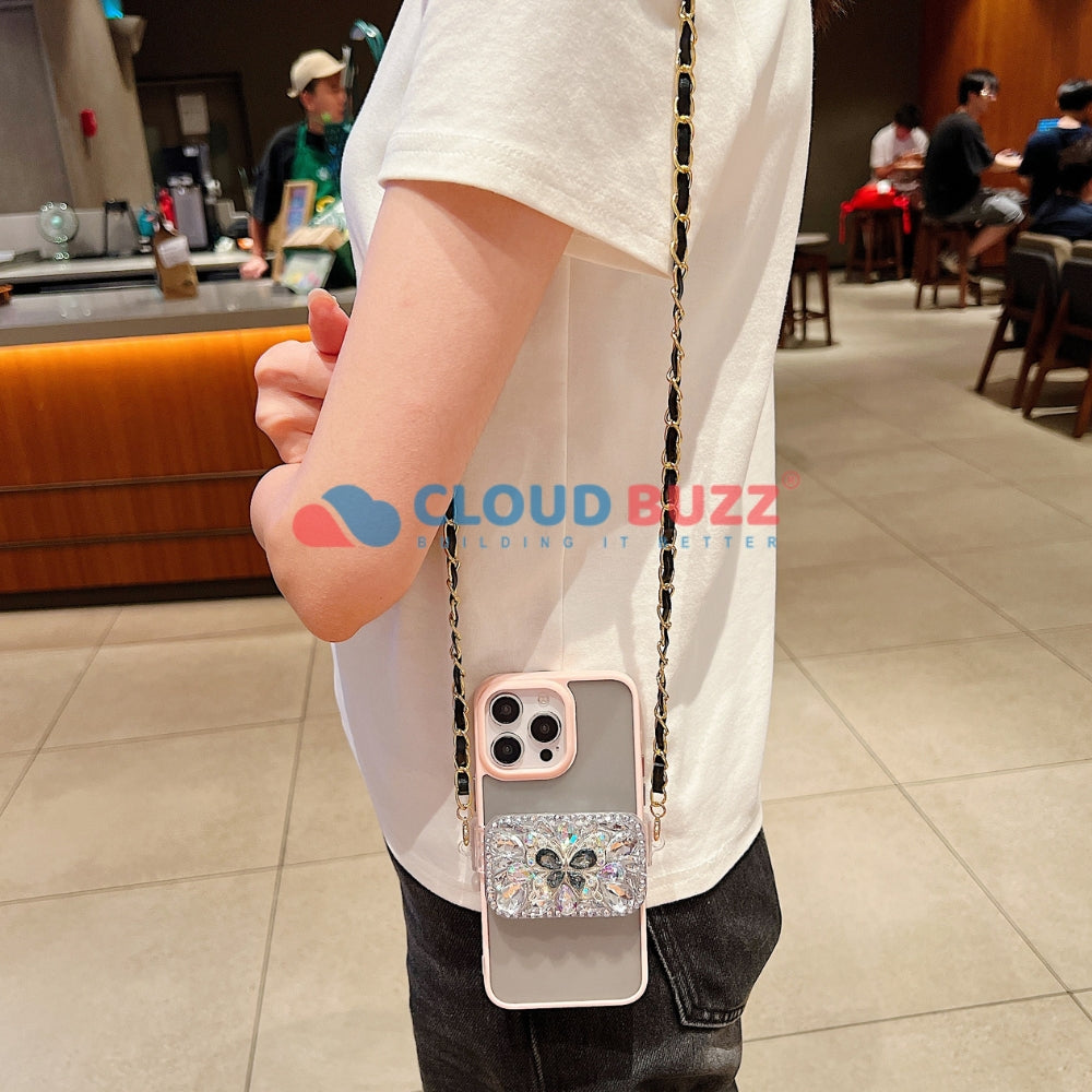 Diamond Butterfly Pattern Universal Stand with Crystal Bracelet