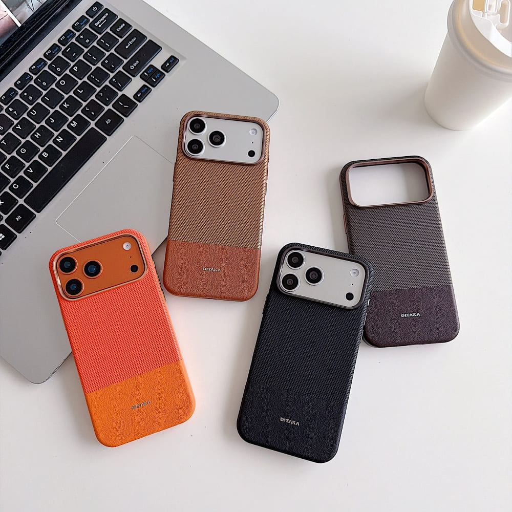 DITAKA Dual Tone Textured Phone Case (With Box Packing)