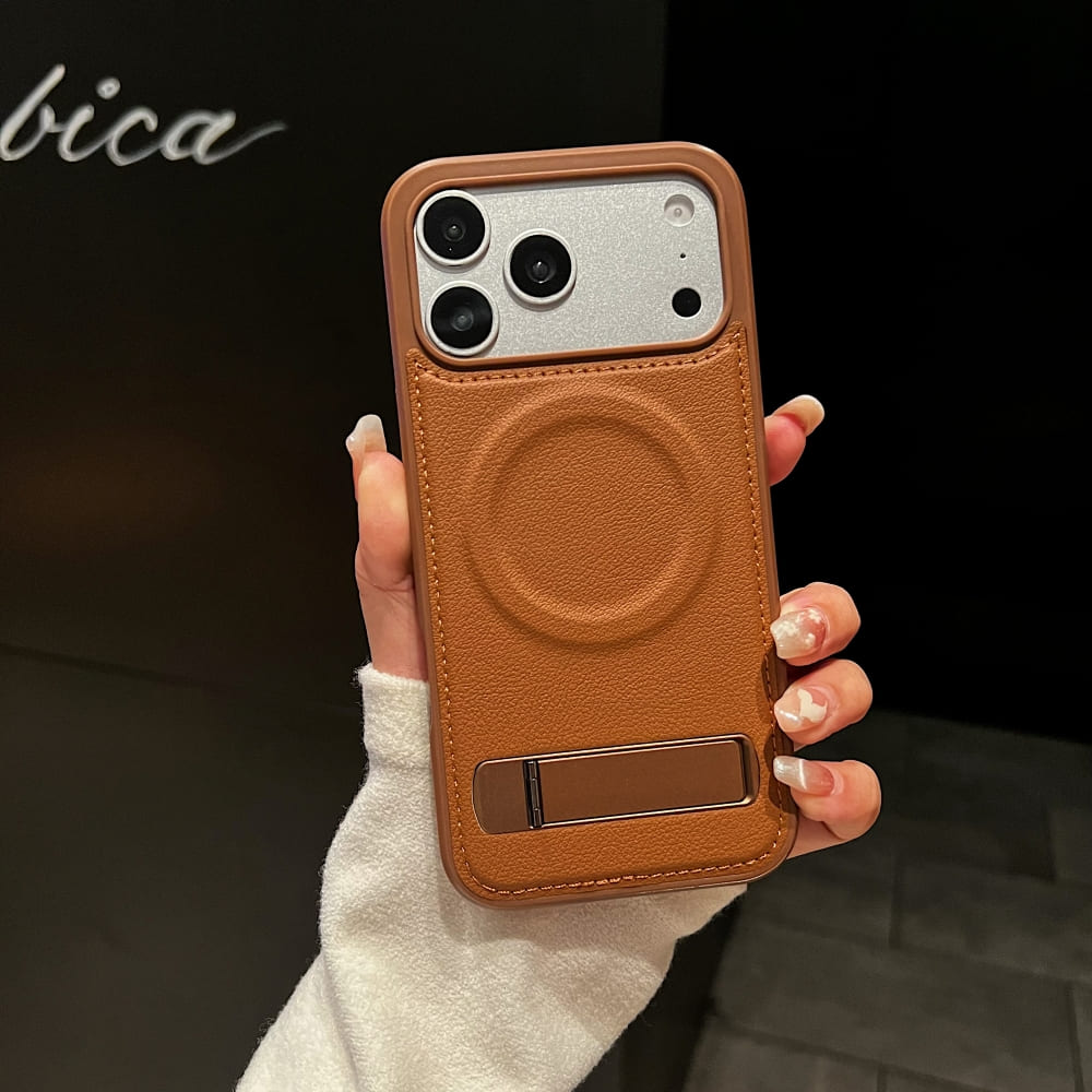 Elite Kickstand Leather Phone Case