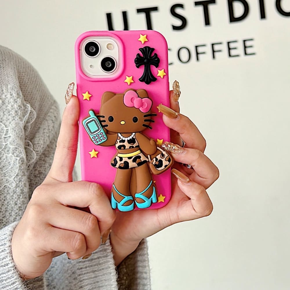 Fashionista Cat Silicone Phone Case