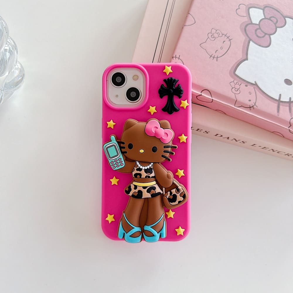 Fashionista Cat Silicone Phone Case