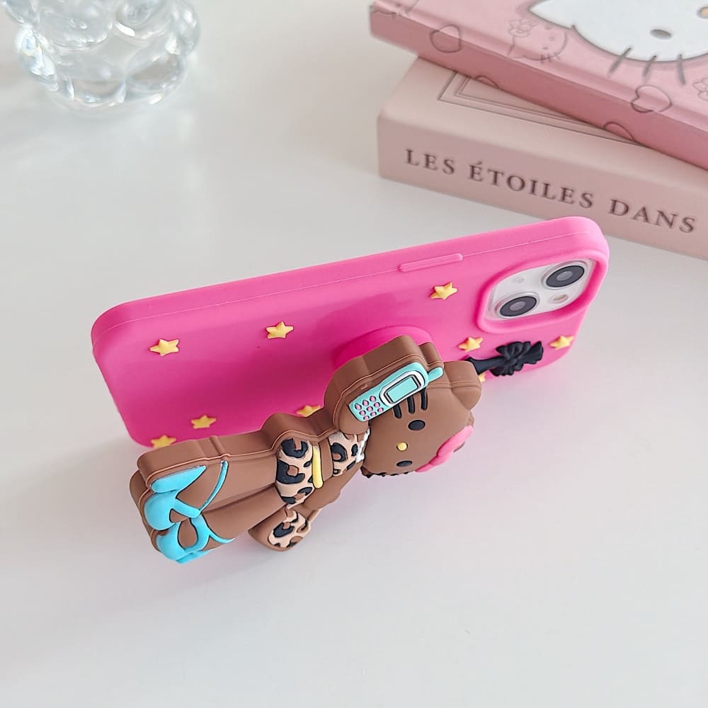 Fashionista Cat Silicone Phone Case