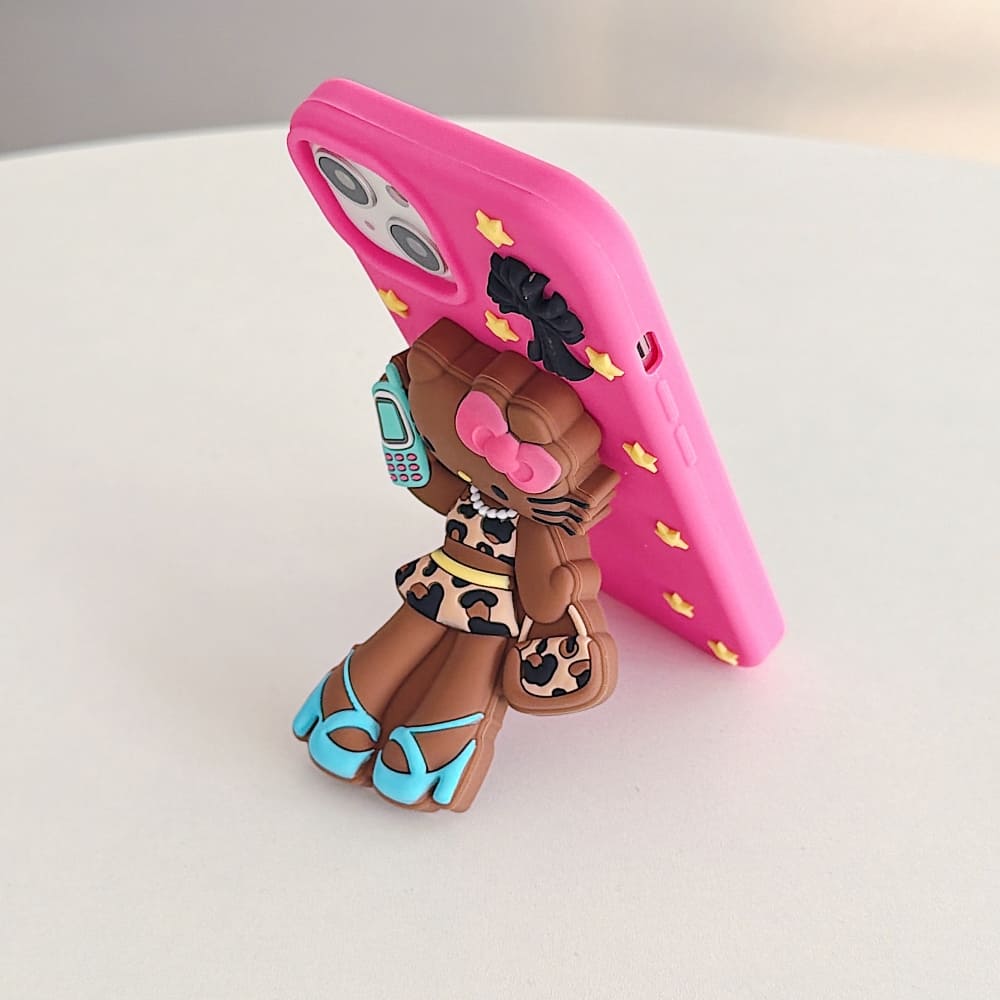 Fashionista Cat Silicone Phone Case