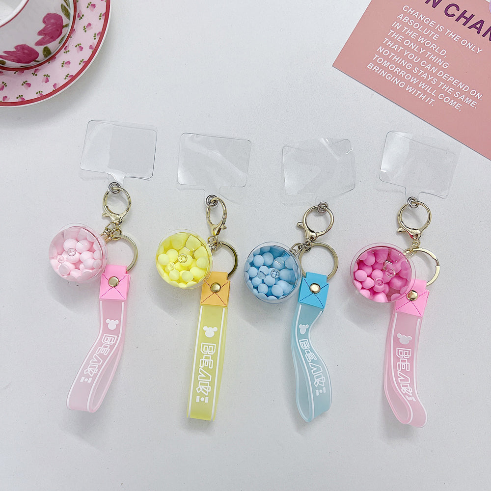 Acrylic Floating Ball Liquid Keyring | Keychain | Purse Charm