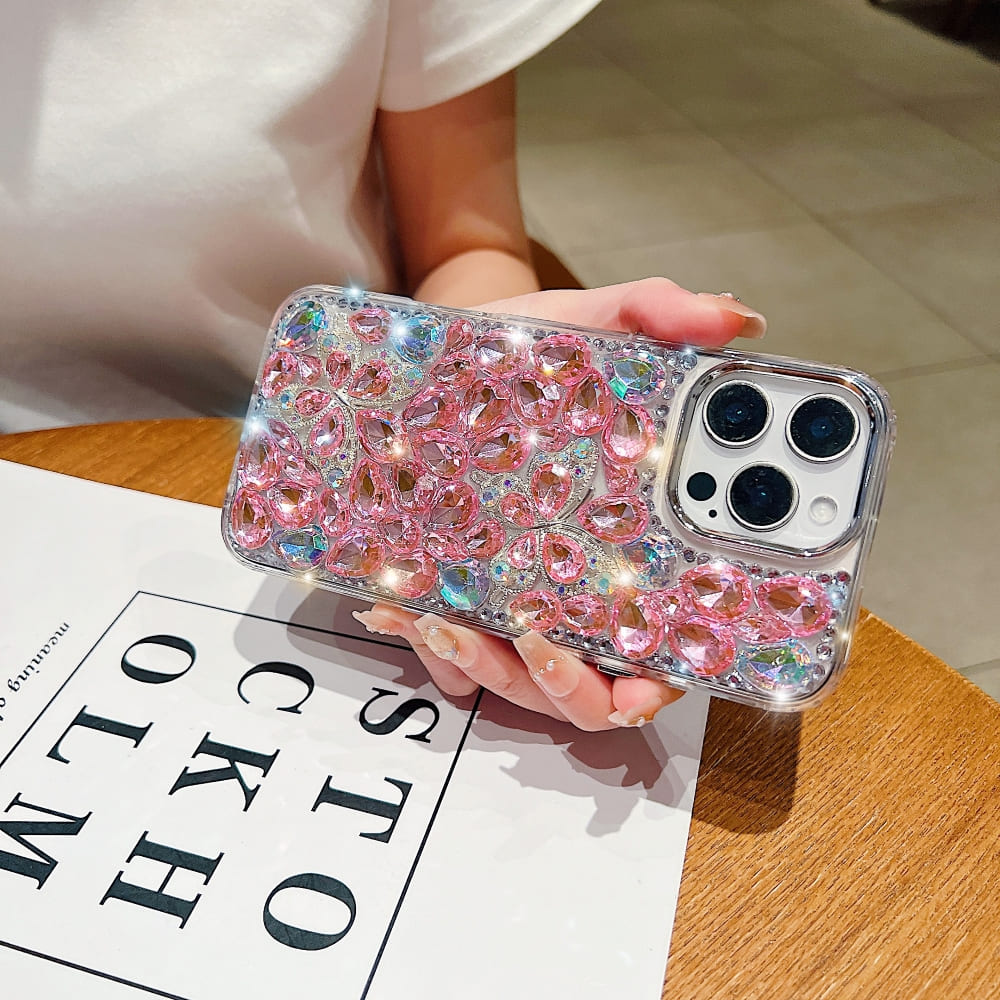Full Covered Diamond and Butterfly Charm Phone Case