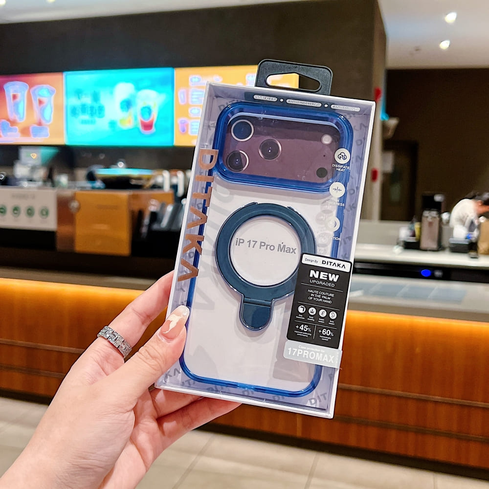DITAKA Halo Stand Mag Crystal Phone Case (With Box Packing)