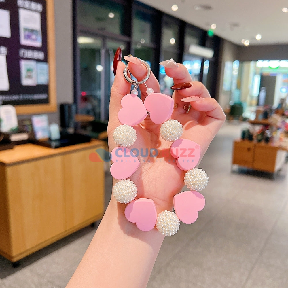 Heart Shape Acrylic Phone Charm | Bracelet | Handbag Charm