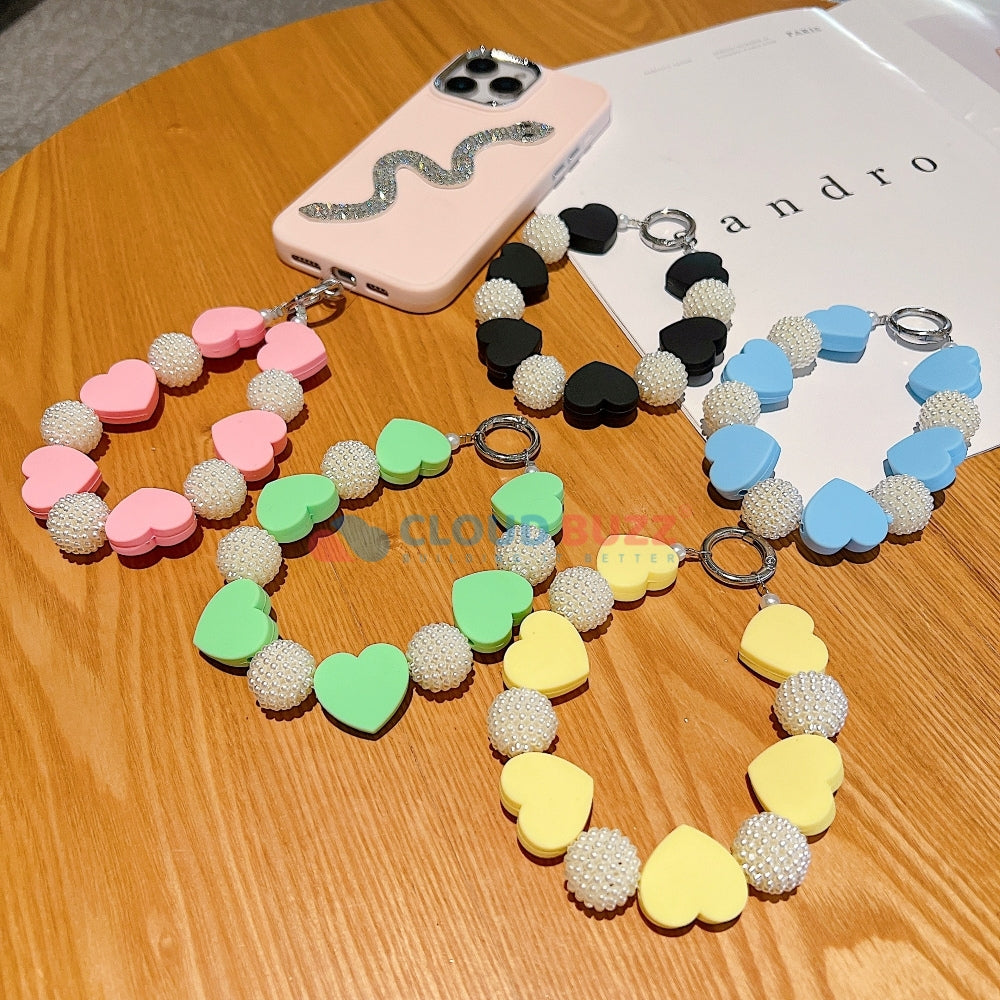 Heart Shape Acrylic Phone Charm | Bracelet | Handbag Charm