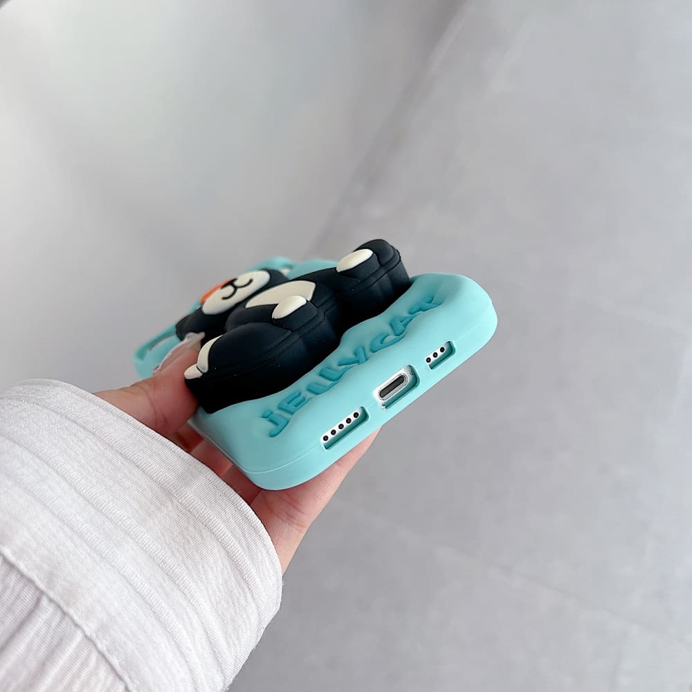 Jelly Cat Stand Silicone Phone Case