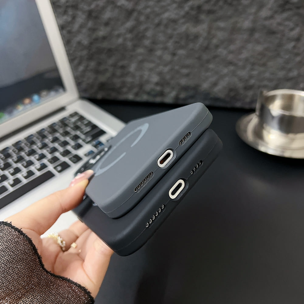 Silicone Magsafe Charging Phone Case