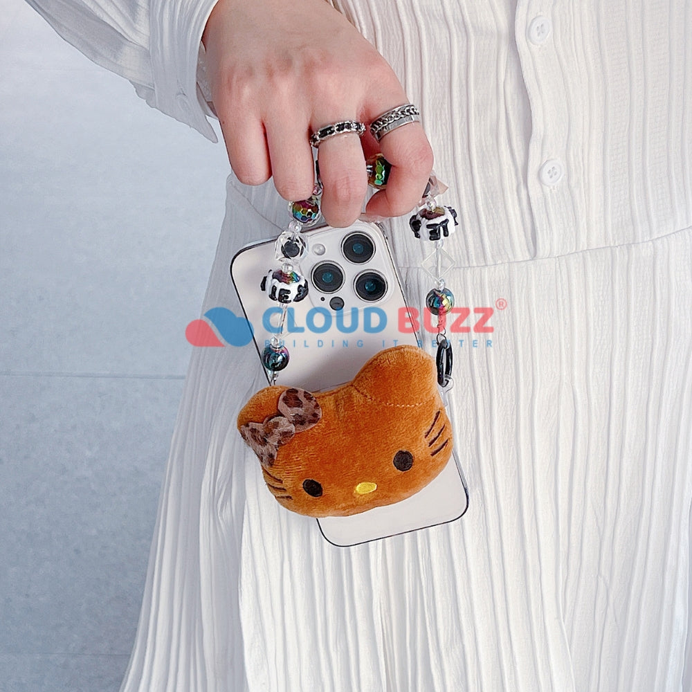 Soft Toy Flip Mirror Universal Stand with Crystal Bracelet