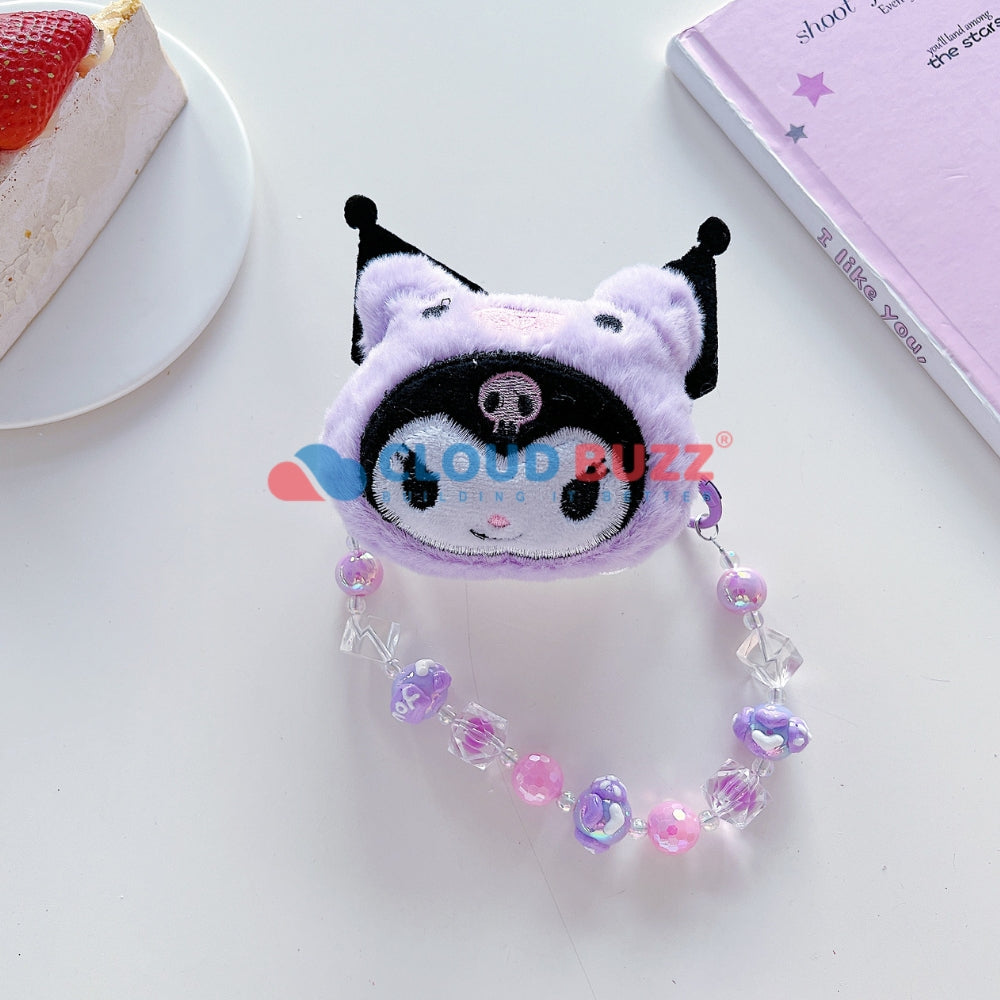 Soft Toy Flip Mirror Universal Stand with Crystal Bracelet