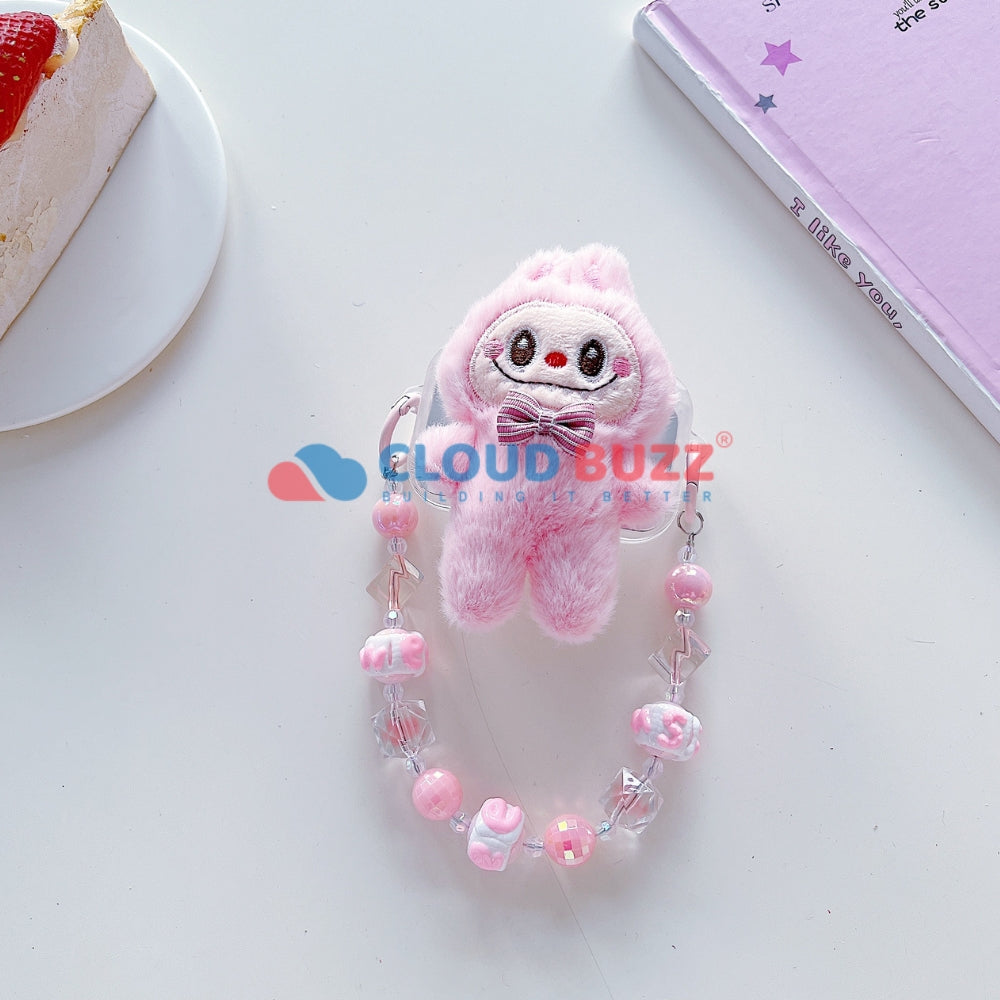 Soft Toy Flip Mirror Universal Stand with Crystal Bracelet