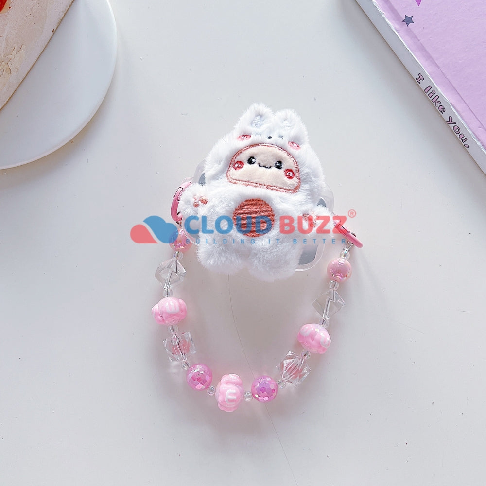 Soft Toy Flip Mirror Universal Stand with Crystal Bracelet