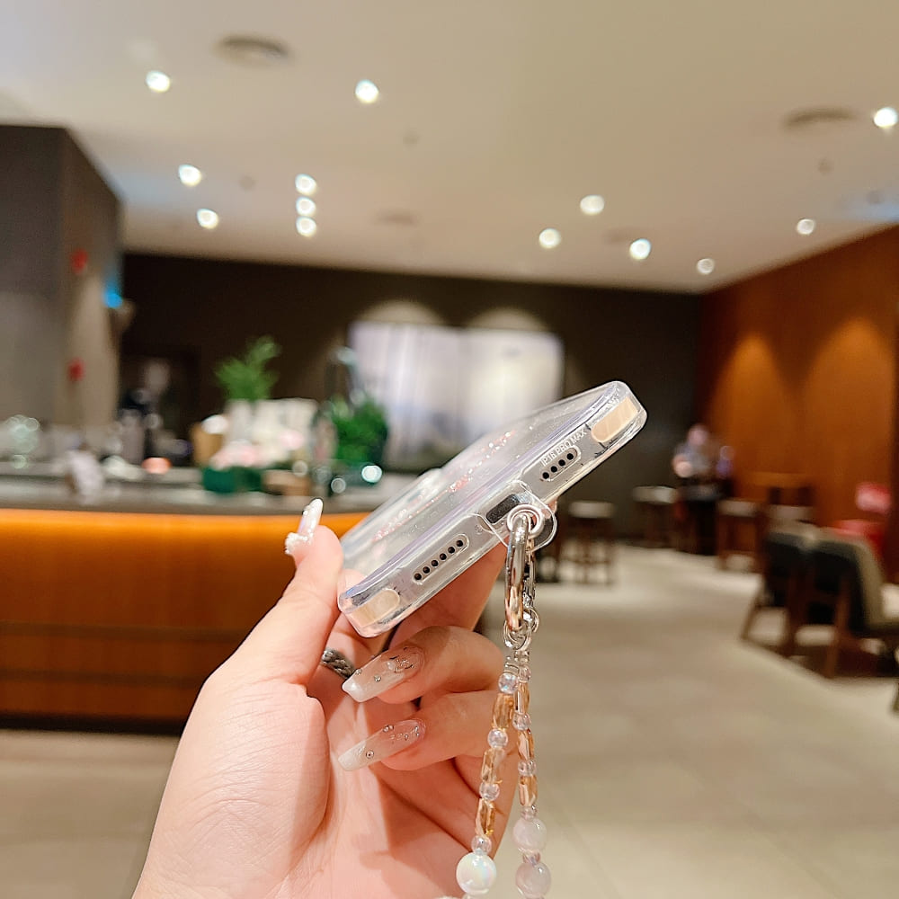 Solid Color Glitter Magsafe Transparent Phone Case