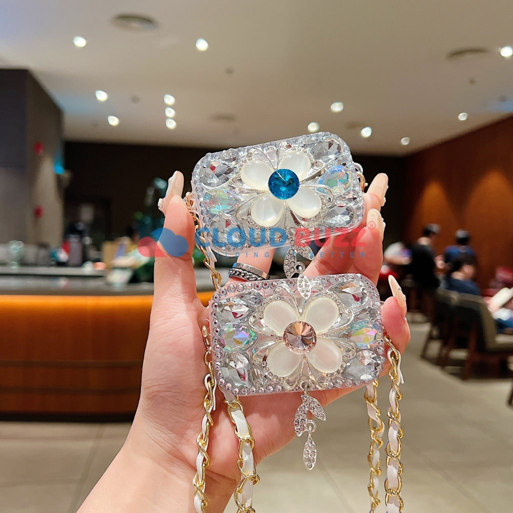 Stone Flower Pattern Universal Stand with Crystal Bracelet