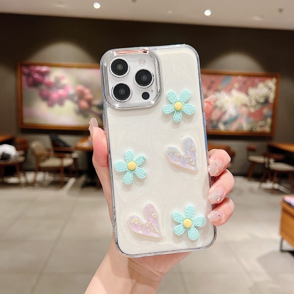Tiny Bear | Flower | Heart | Mirror Shockproof Phone Case