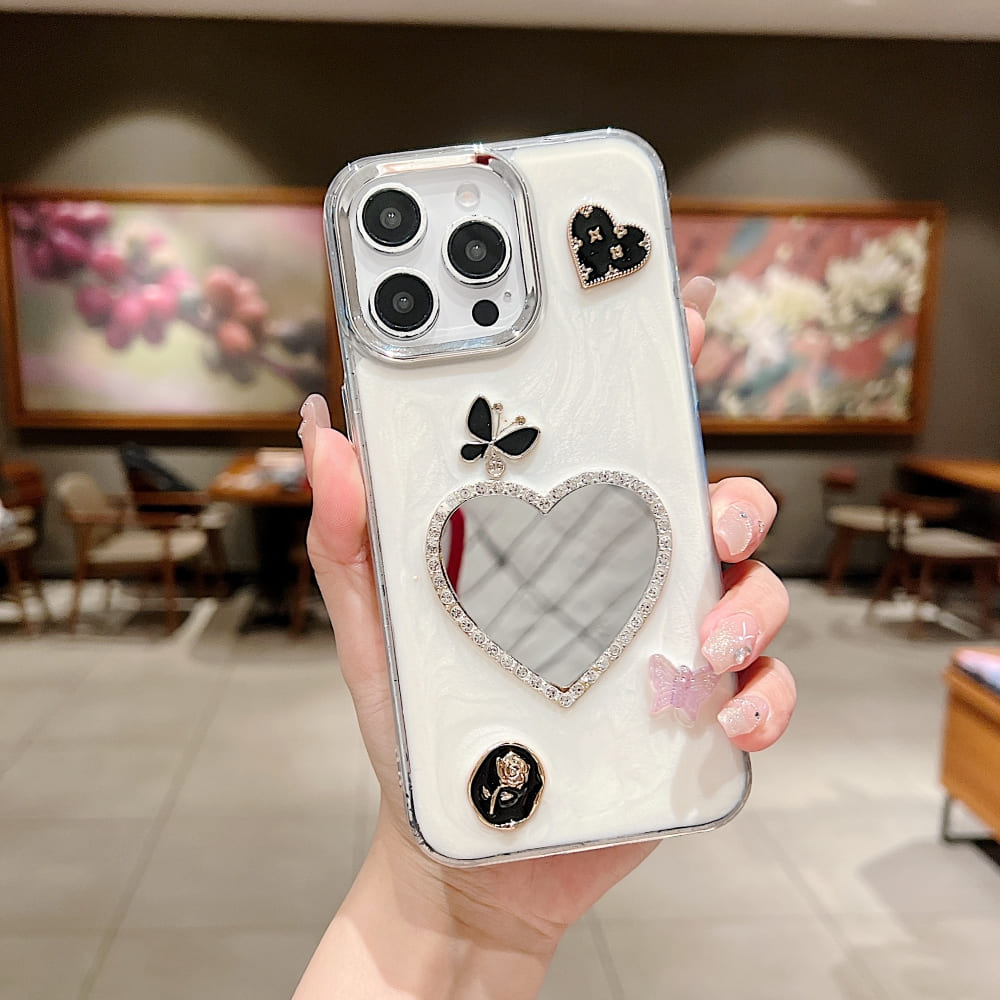 Tiny Bear | Flower | Heart | Mirror Shockproof Phone Case