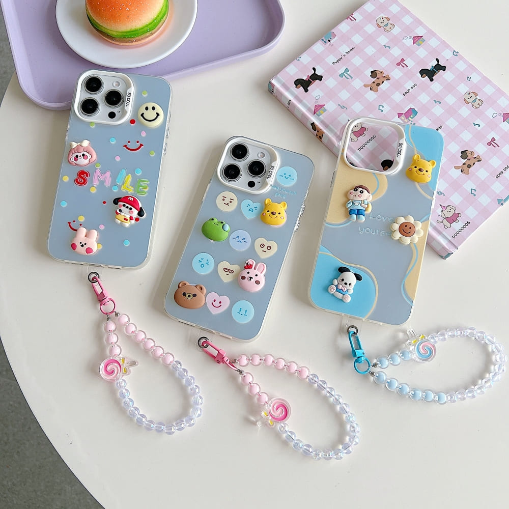 Toy Printed Phone Case with Bracelet