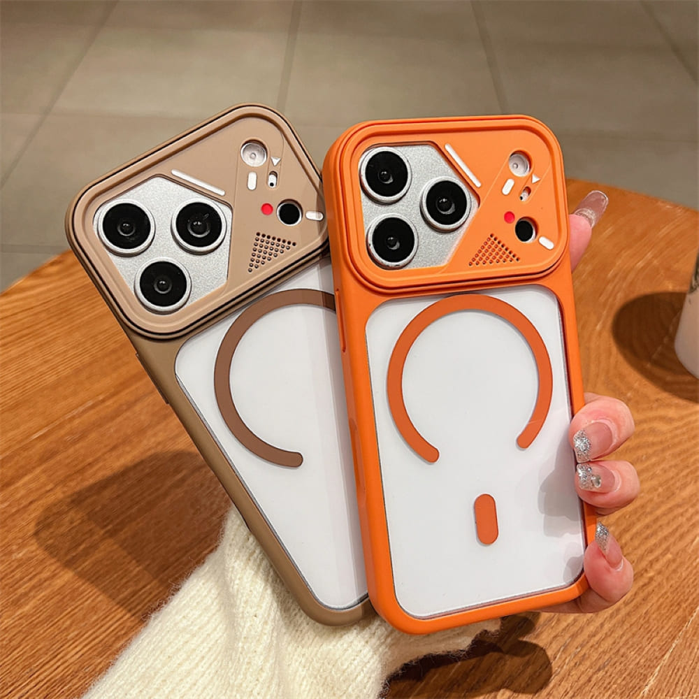 Transparent Colorful Frame Mag Phone Case