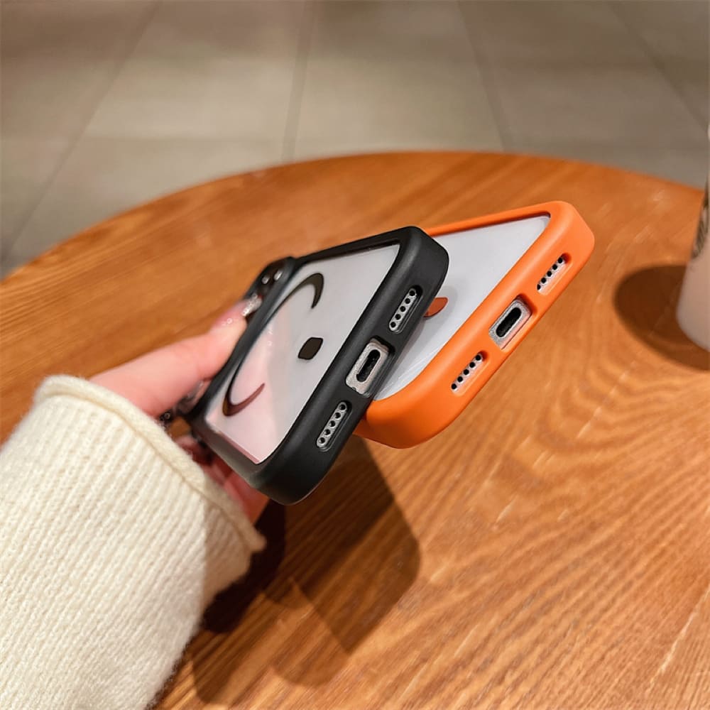 Transparent Colorful Frame Mag Phone Case