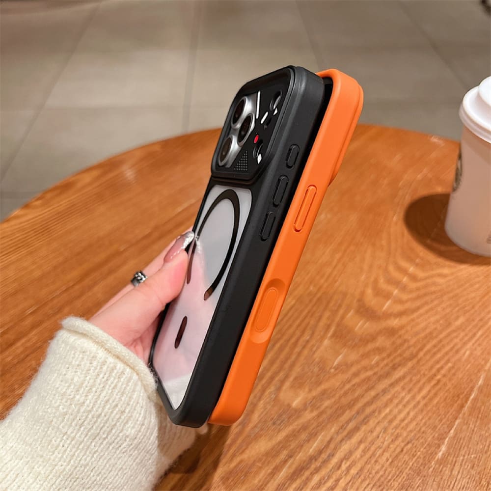 Transparent Colorful Frame Mag Phone Case