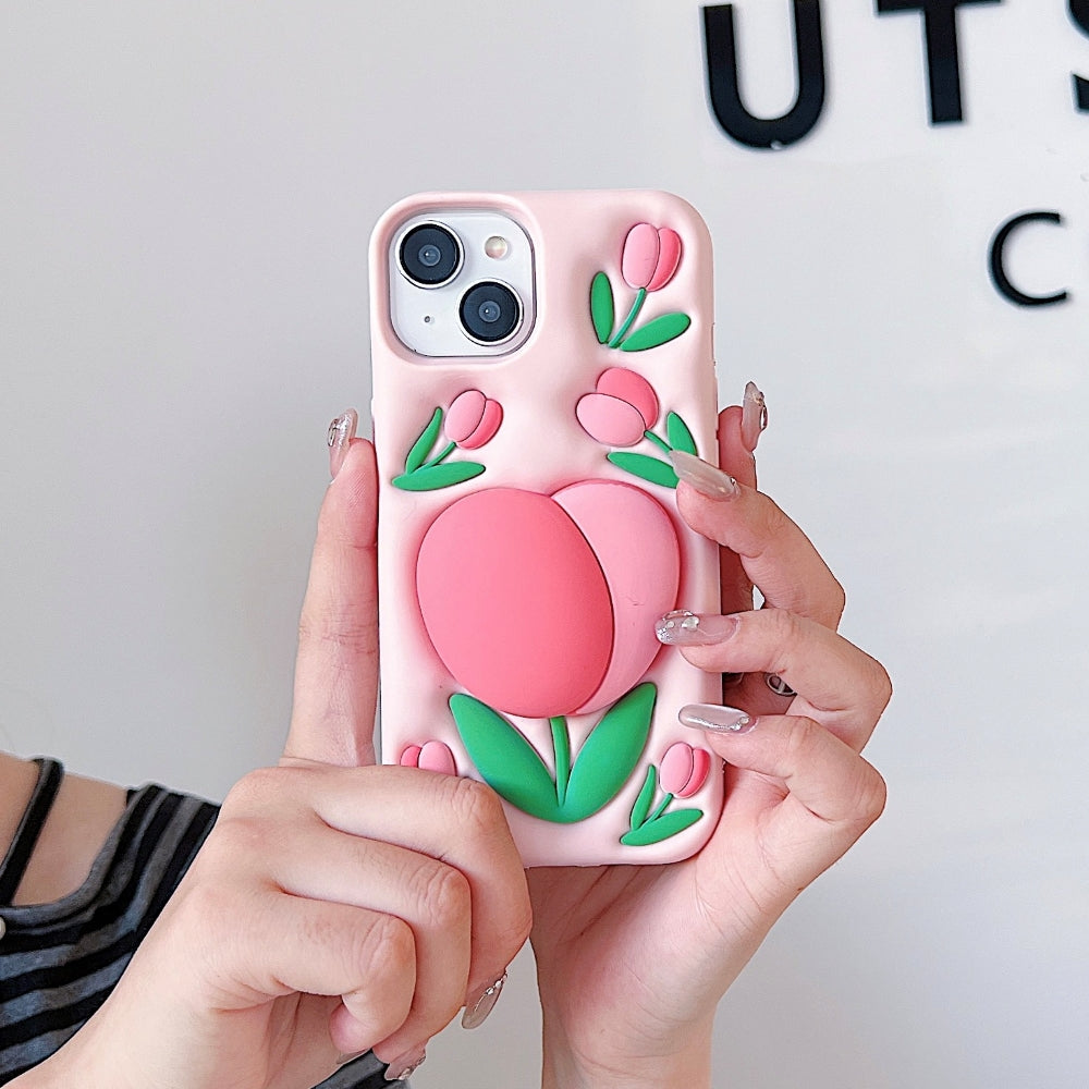 Tulip Stand Silicone Phone Case