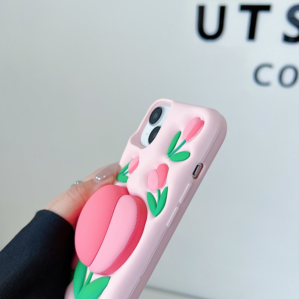 Tulip Stand Silicone Phone Case
