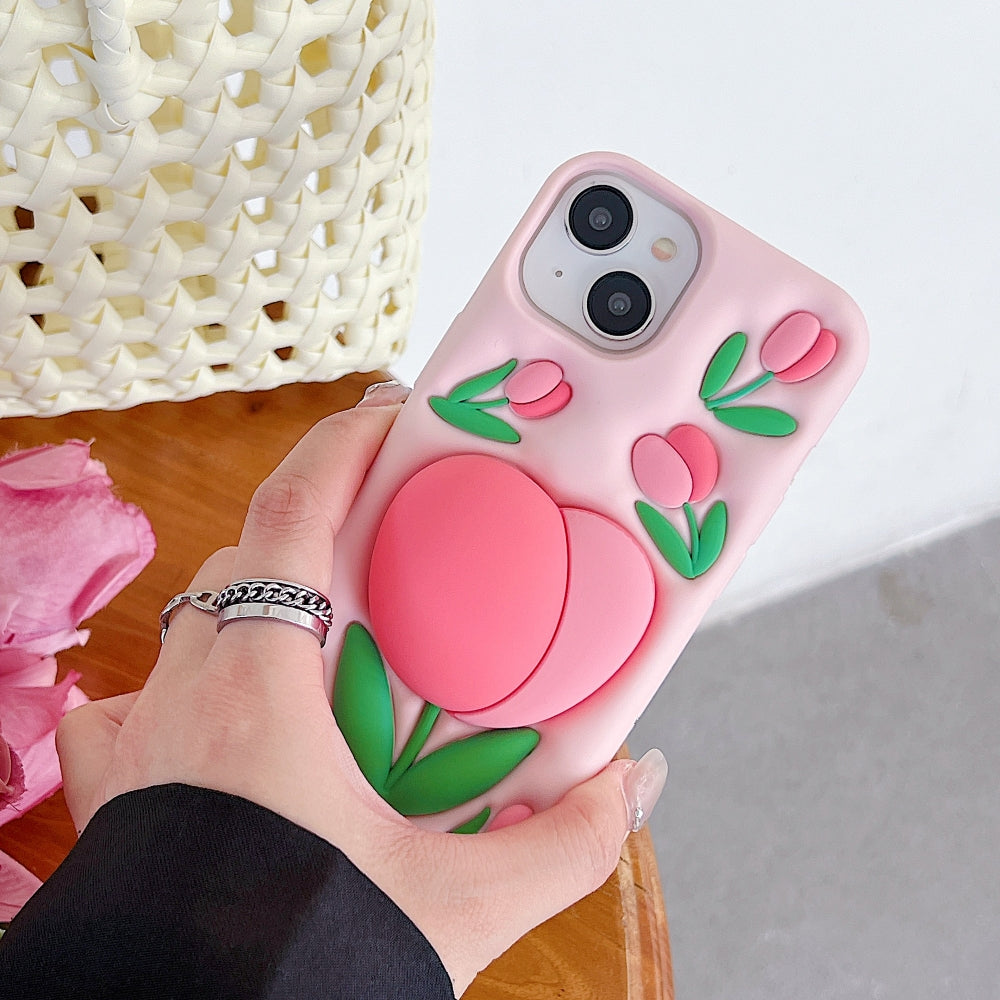 Tulip Stand Silicone Phone Case