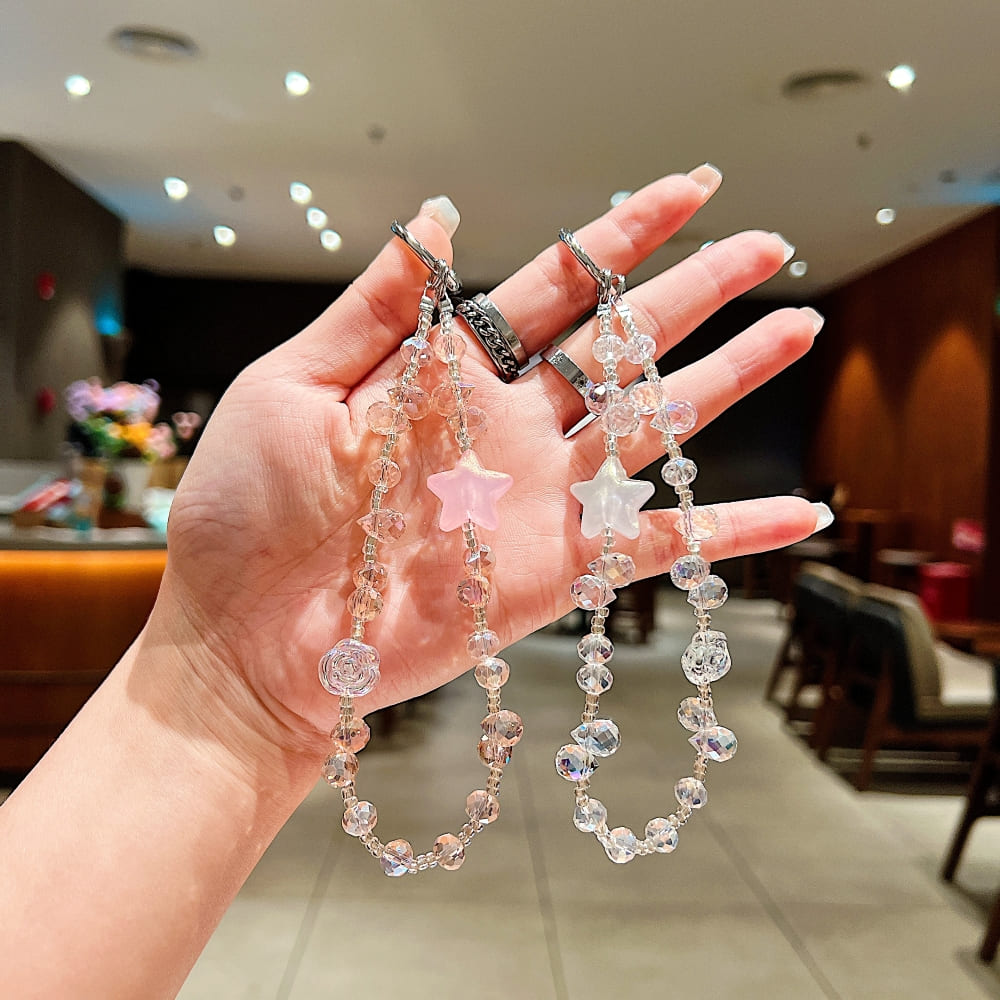 Twinkle Star Beaded Phone Charm
