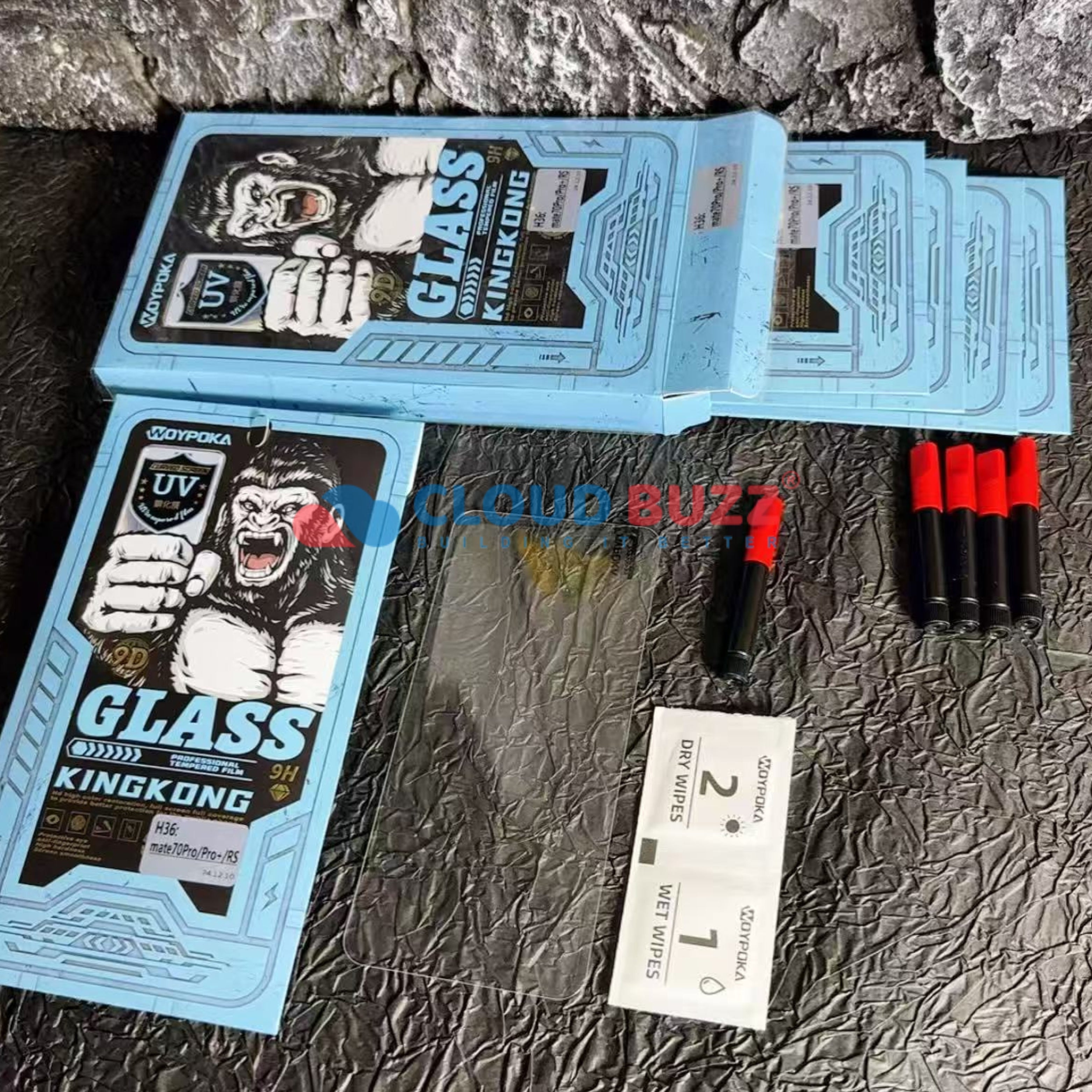 UV 9D Tempered Glass Pack Of 5 QTY (Per Piece Price ??0)