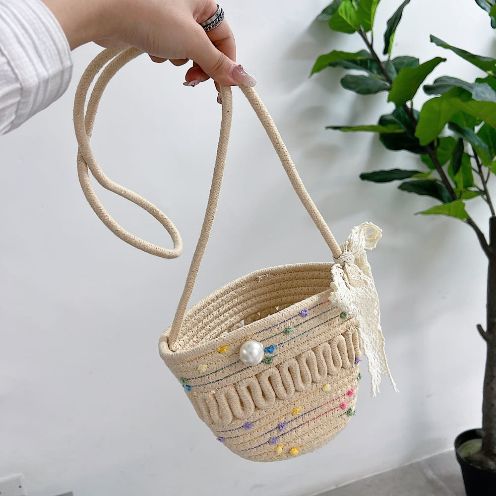Weave Nest Ribbon Everyday Sling Bag